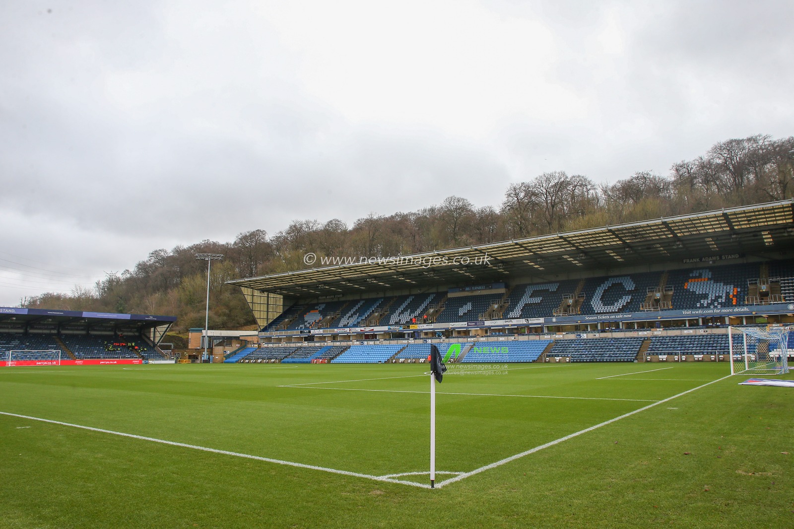 General view inside of Adams Park, home of Wycombe Wanderers ahead of the Sky Bet League 1 match Wycombe Wanderers vs Sheffield Wednesday at Adams Park, High Wycombe, United Kingdom, 14th January 2023

(Photo by Gareth Evans/News Images)