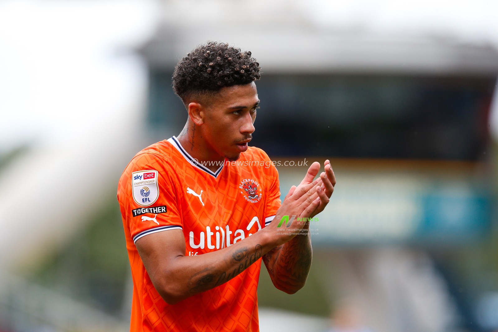 Rhys Williams #15 of Blackpool during the Sky Bet Championship match Huddersfield Town vs Blackpool at John Smith's Stadium, Huddersfield, United Kingdom, 4th September 2022

(Photo by Ben Early/News Images)