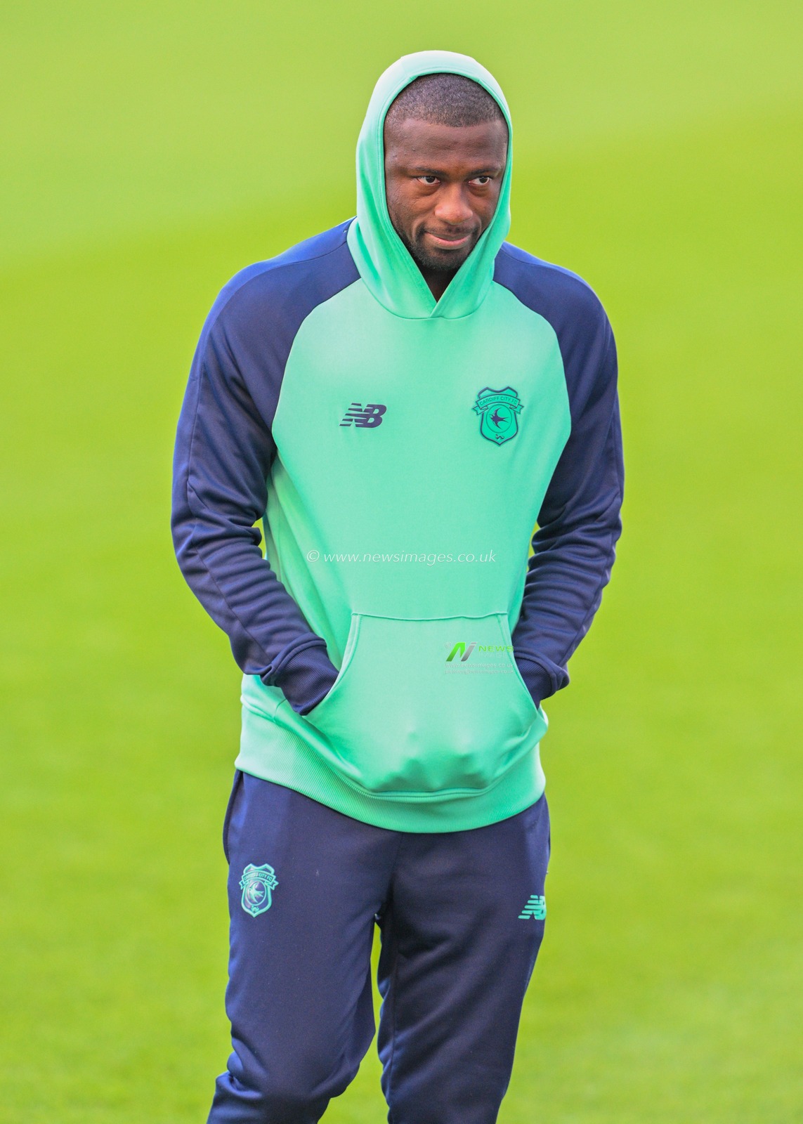 Jamilu Collins 17# of Cardiff City Association Football Club inspects the pitch ahead of the match, during the Sky Bet Championship match Preston North End vs Cardiff City at Deepdale, Preston, United Kingdom, 25th November 2023

(Photo by Cody Froggatt/News Images)