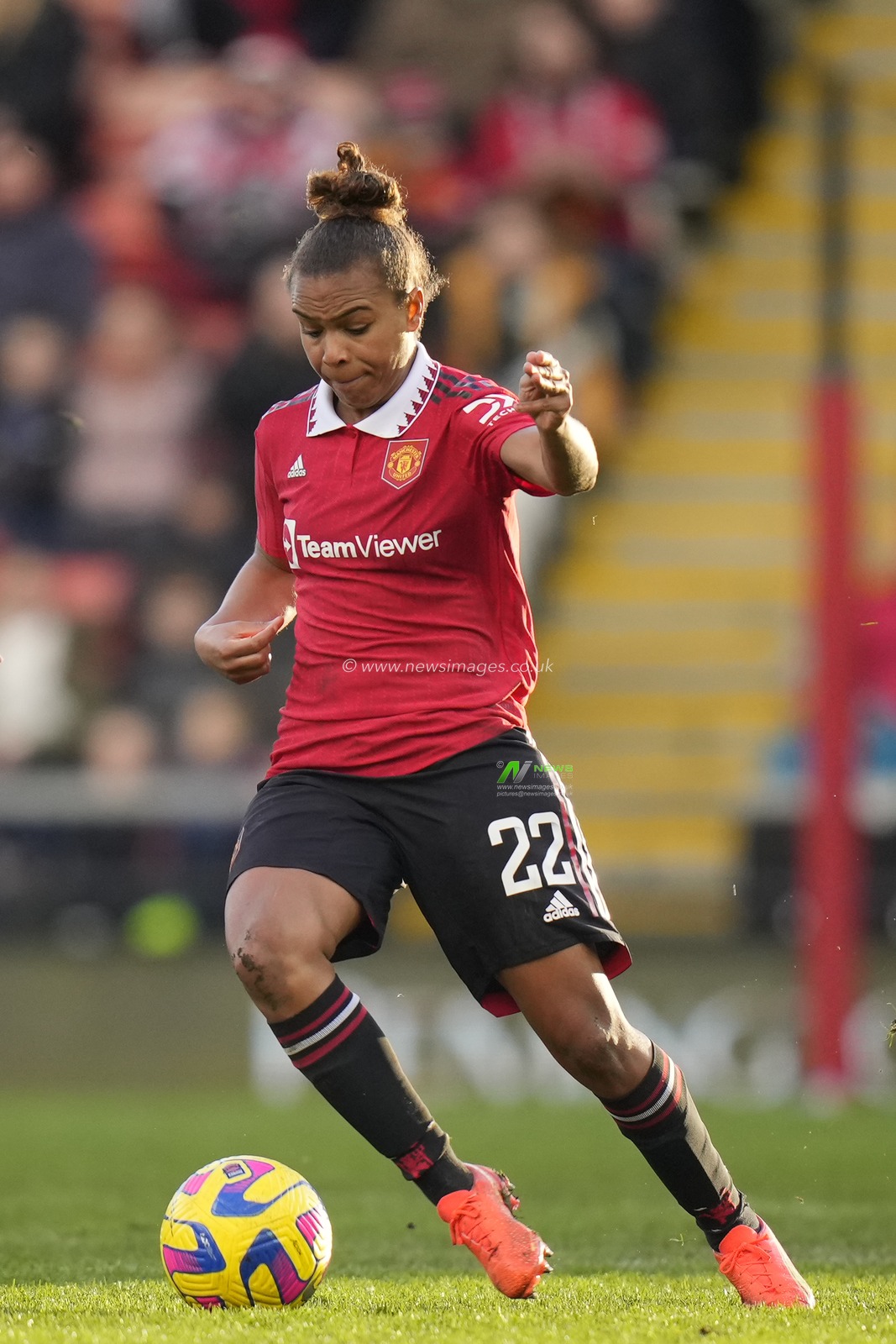 Nikita Parris #22 of Manchester United during the The Fa Women's Super League match Manchester United Women vs Liverpool Women at Leigh Sports Village, Leigh, United Kingdom, 15th January 2023

(Photo by Steve Flynn/News Images)