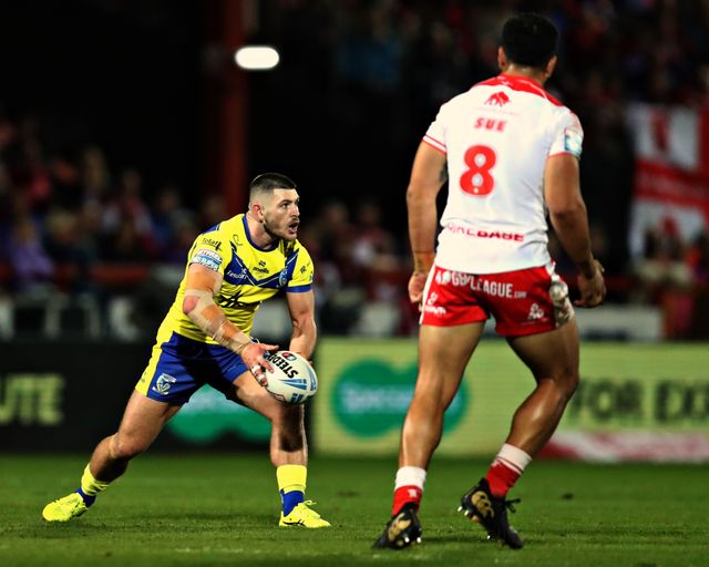 Danny Walker of Warrington Wolves during the Betfred Super League round 27 match Hull KR vs Warrington Wolves at Sewell Group Craven Park, Kingston upon Hull, United Kingdom, 18th September 2025(Photo by Sam Eaden/News Images)