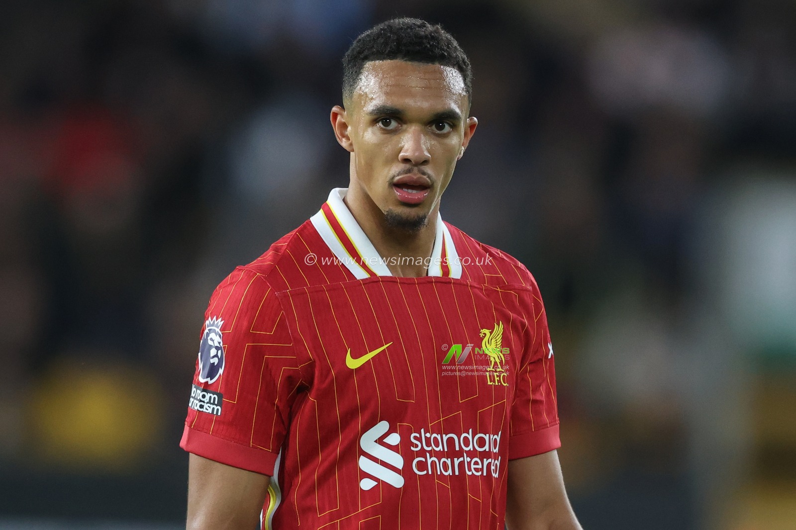 Trent Alexander-Arnold of Liverpool during the Premier League match Wolverhampton Wanderers vs Liverpool at Molineux, Wolverhampton, United Kingdom, 28th September 2024

(Photo by Alfie Cosgrove/News Images)
