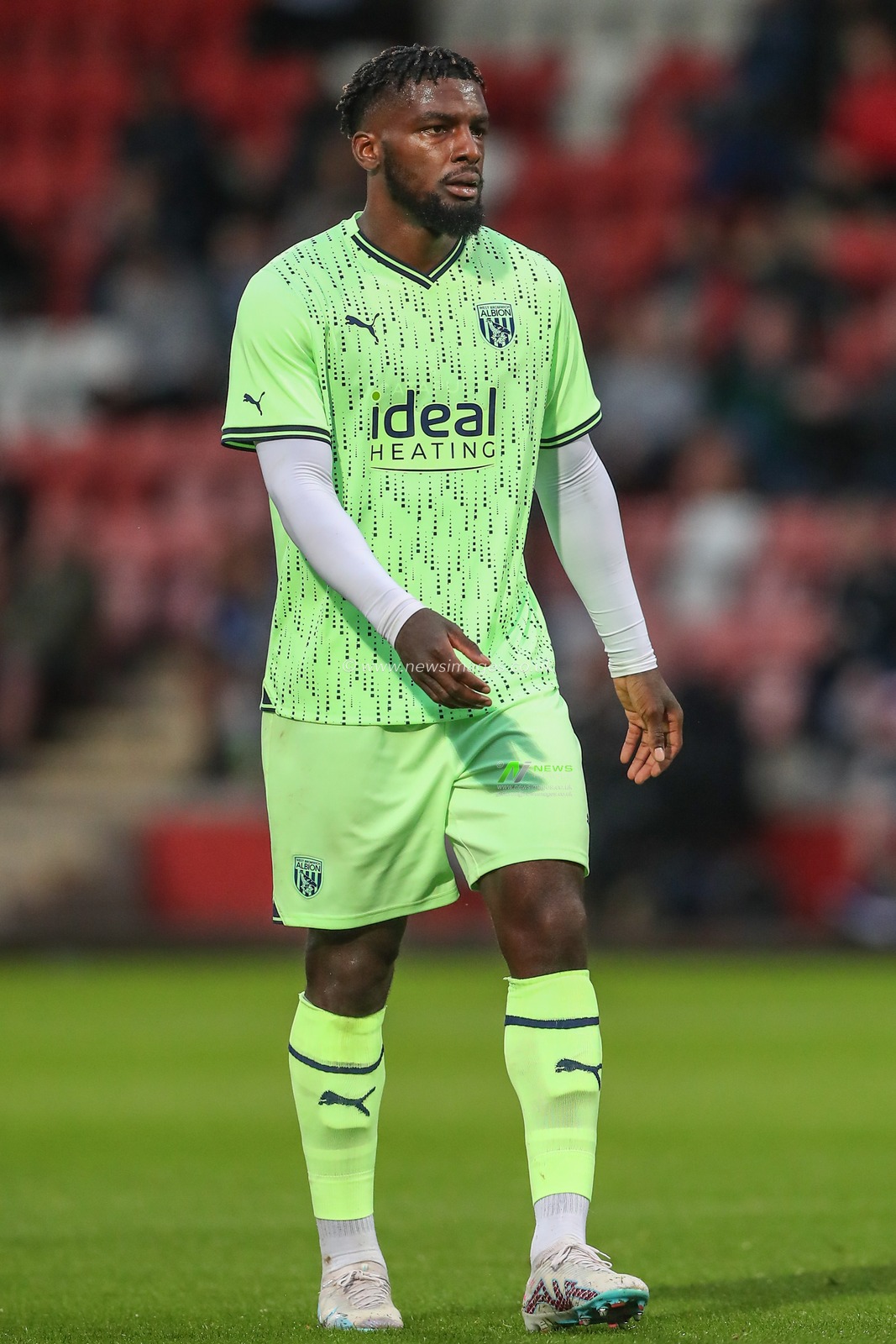Cedric Kipre #4 of West Browmich Albion during the Pre-season friendly match Cheltenham Town vs West Bromwich Albion at The Completely-Suzuki Stadium, Cheltenham, United Kingdom, 18th July 2023

(Photo by Gareth Evans/News Images)