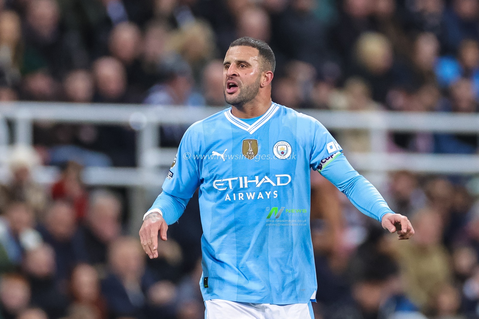 Kyle Walker of Manchester City during the Premier League match Newcastle United vs Manchester City at St. James's Park, Newcastle, United Kingdom, 13th January 2024

(Photo by Mark Cosgrove/News Images)