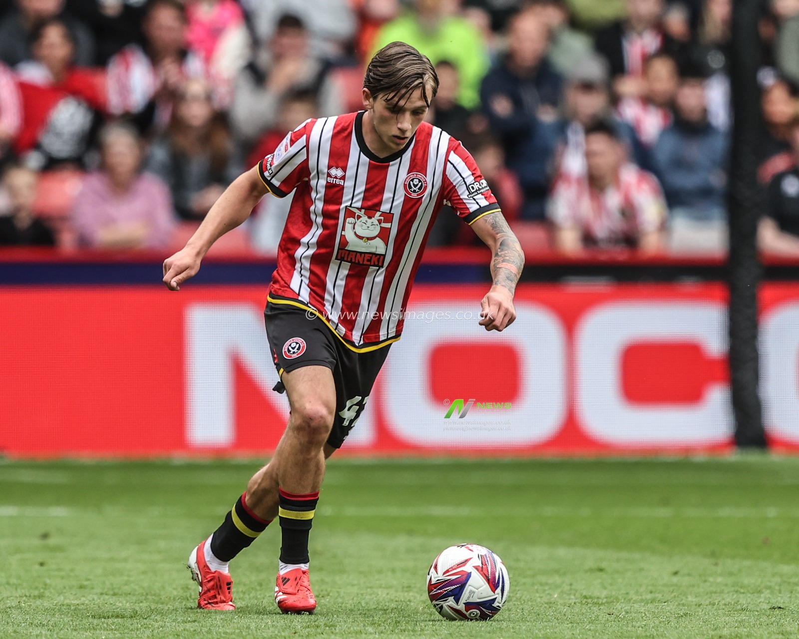 Sydie Peck of Sheffield United during the Sky Bet Championship match Sheffield United vs Blackburn Rovers at Bramall Lane, Sheffield, United Kingdom, 3rd May 2025

(Photo by Alfie Cosgrove/News Images)