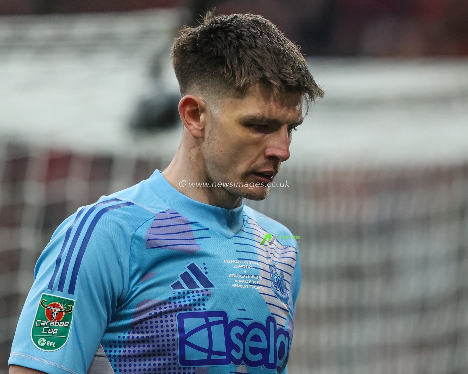 Nick Pope of Newcastle United during the Carabao Cup Final match Liverpool vs Newcastle United at Wembley Stadium , London, United Kingdom, 16th March 2025

(Photo by Alfie Cosgrove/News Images)