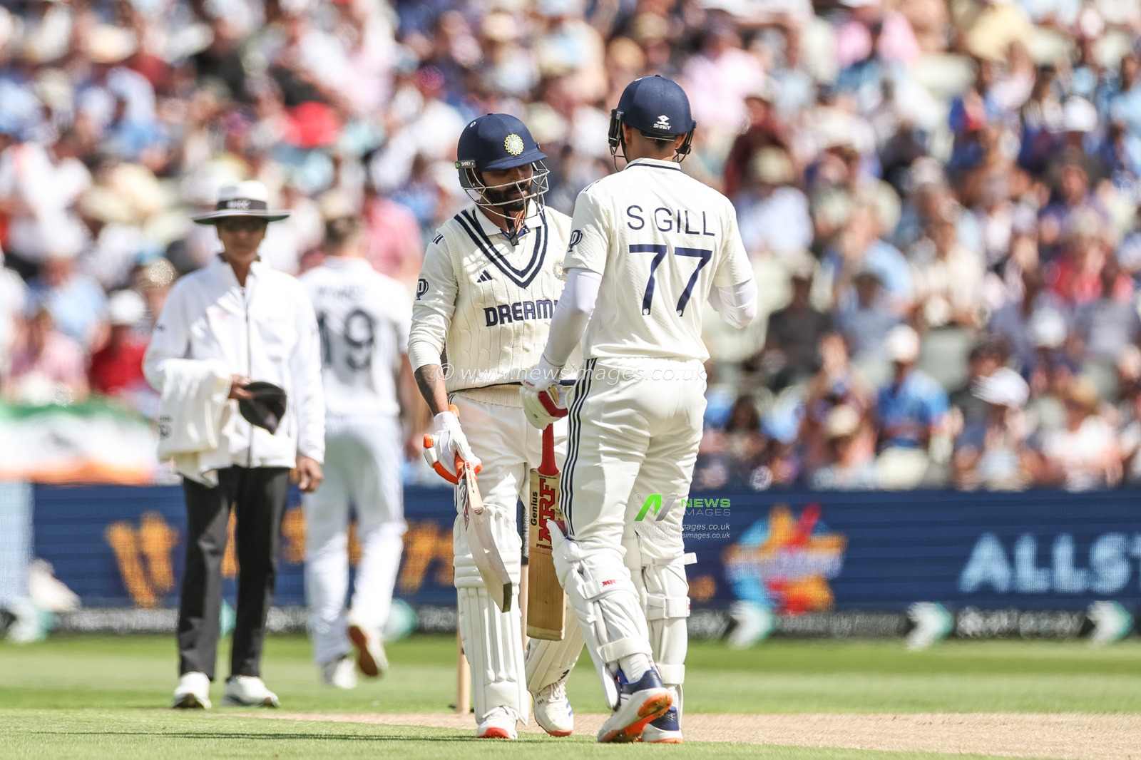 Ravindra Jadeja of India celebrates a half century (50 runs) during the 2nd Rothesay Test Match Day 1 England vs India at Edgbaston, Birmingham, United Kingdom, 2nd July 2025

(Photo by Mark Cosgrove/News Images)