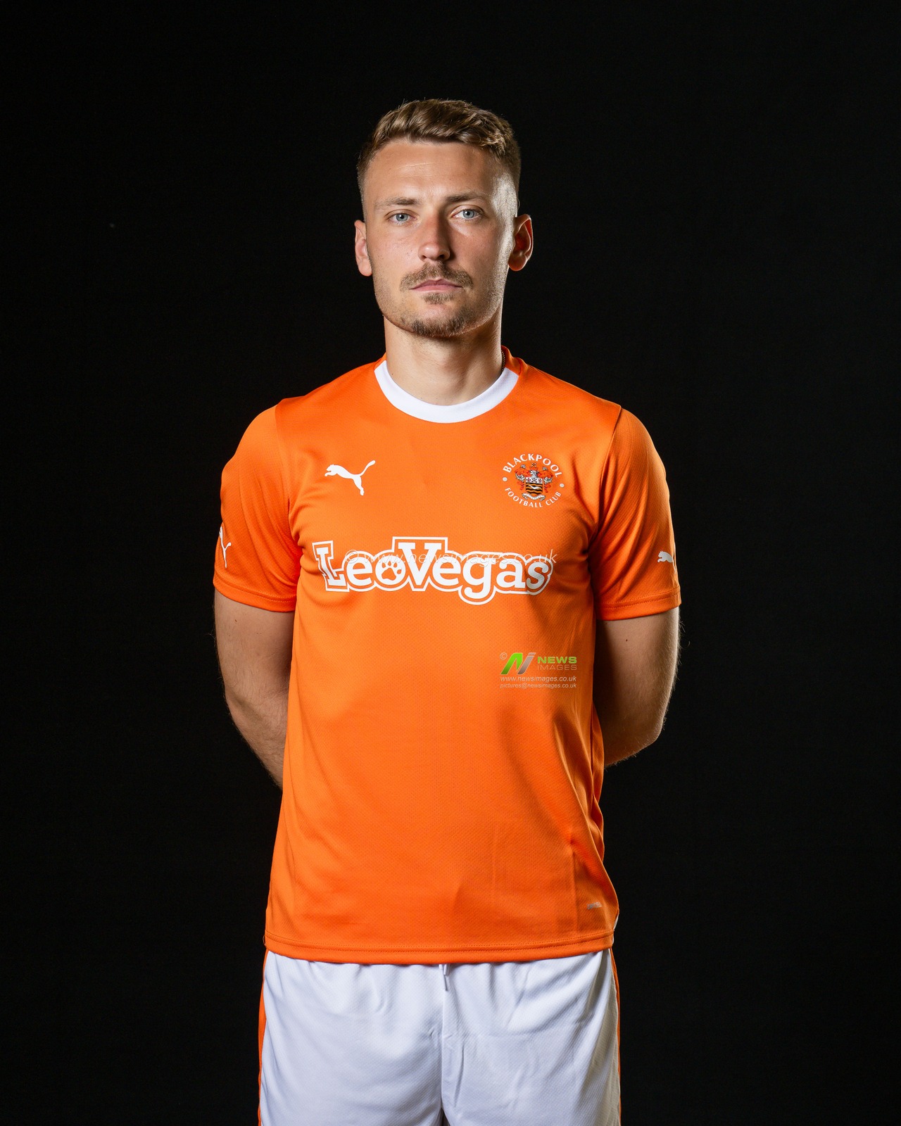 Blackpool Squad Headshots at Bloomfield Road, Blackpool, United Kingdom, 27th July 2023

(Photo by Craig Thomas/News Images)