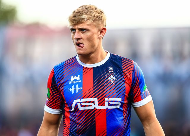 Jayden Myers of Wakefield Trinity in the pre-game warm up during the Betfred Super League round 21 match Wakefield Trinity vs St Helens at DIY Kitchens Stadium, Wakefield, United Kingdom, 8th August 2025

(Photo by Richard Bierton/News Images)