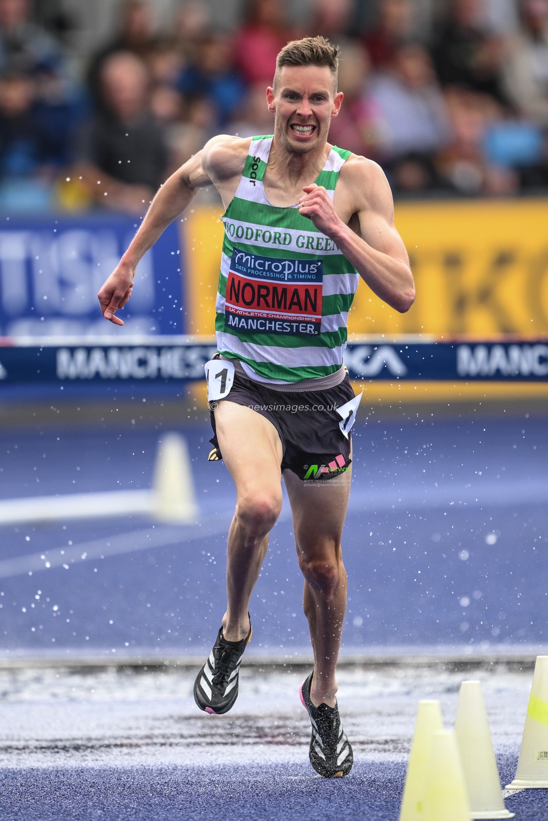 Phil Norman wins the mens steeplechase during the Microplus UK Athletics Championships Day 2 at Manchester Regional Arena, Manchester, United Kingdom, 30th June 2024

(Photo by Craig Thomas/News Images)