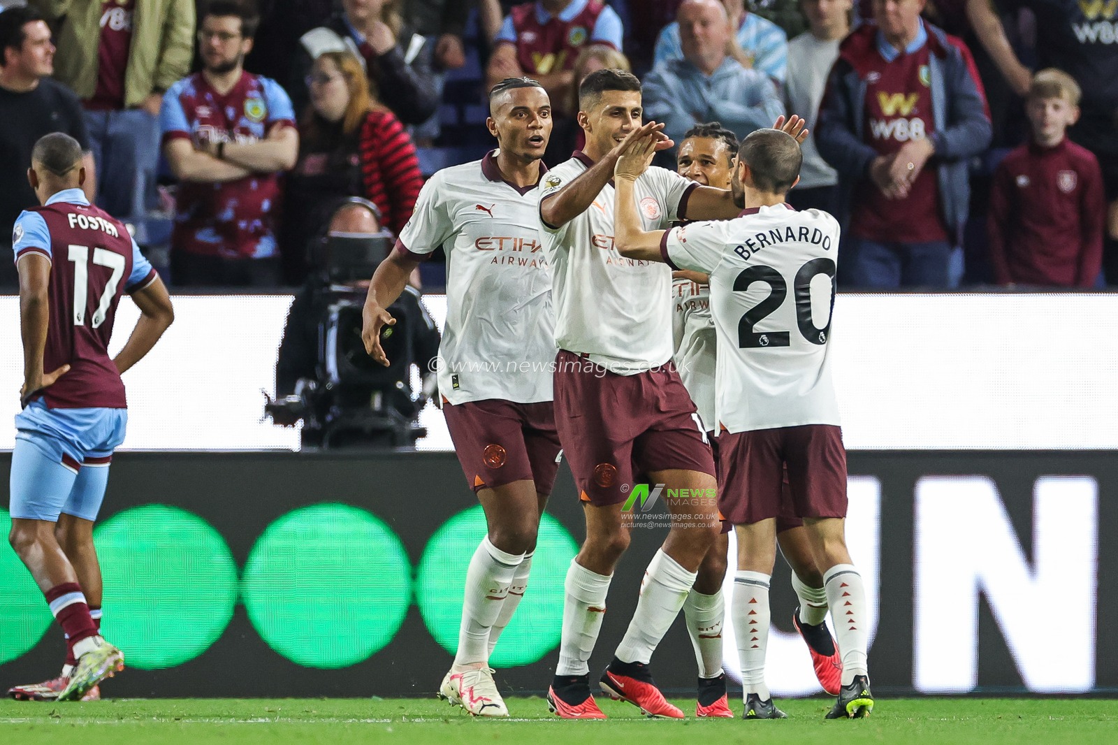 Rodri of Manchester City celebrates his goal to make it 0-3 during the Premier League match Burnley vs Manchester City at Turf Moor, Burnley, United Kingdom, 11th August 2023

(Photo by Mark Cosgrove/News Images)