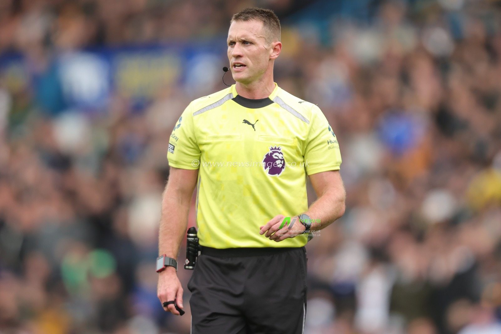 Referee Thomas Bramall during the Premier League match Leeds United vs Tottenham Hotspur at Elland Road, Leeds, United Kingdom, 4th October 2025

(Photo by Richard Bierton/News Images)