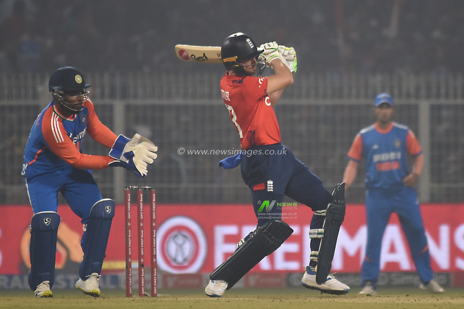 England's captain Jos Buttler bats during the first T20 cricket match between India and England at Eden Gardens in Kolkata, India, Wednesday, Jan. 22, 2025.Pictures by Debajyoti Chakraborty.(Photo: Debajyoti Chakraborty/News Images)