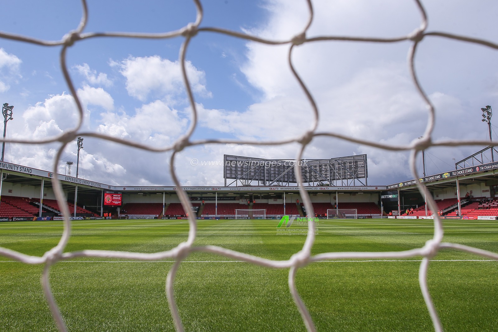 A general view inside of Poundland Bescot Stadium, home of Walsall ahead of the Pre-season friendly match Walsall vs Aston Villa at Poundland Bescot Stadium, Walsall, United Kingdom, 15th July 2023

(Photo by Gareth Evans/News Images)