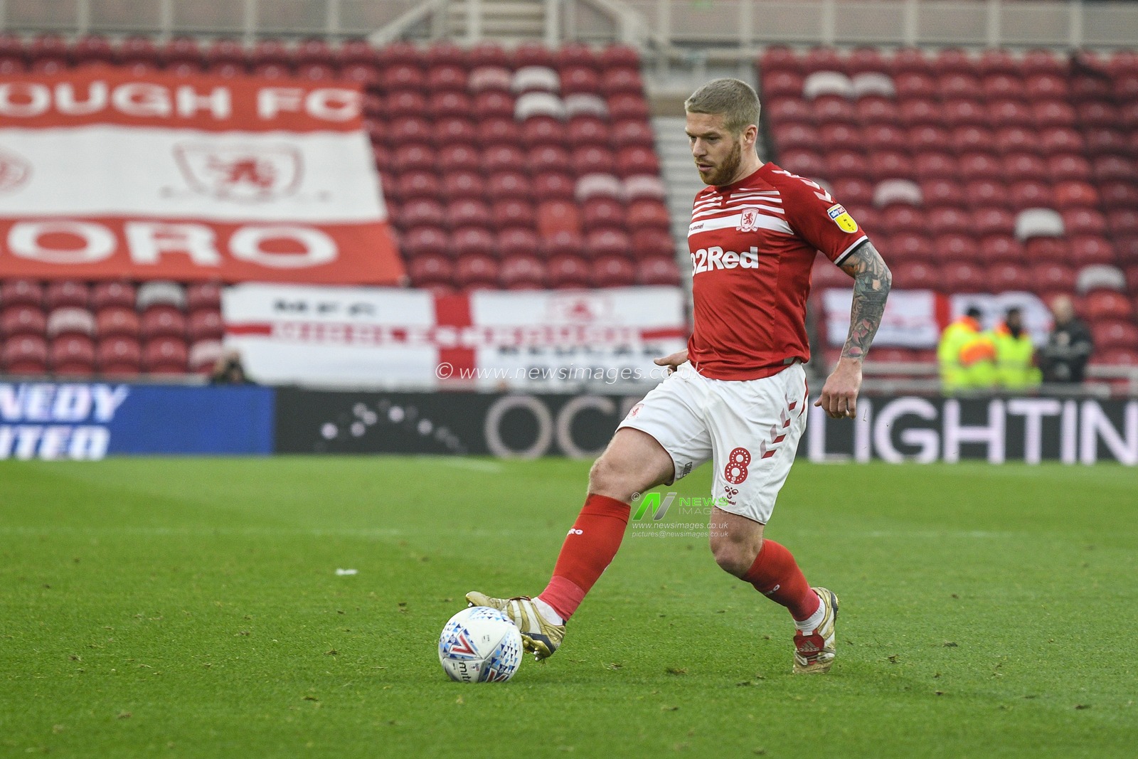 24th November 2019, Riverside Stadium, Middlesbrough, England; Sky Bet Championship, Middlesbrough v Hull City : Adam Clayton (8) of Middlesbrough in action

Credit: Iam Burn/News Images