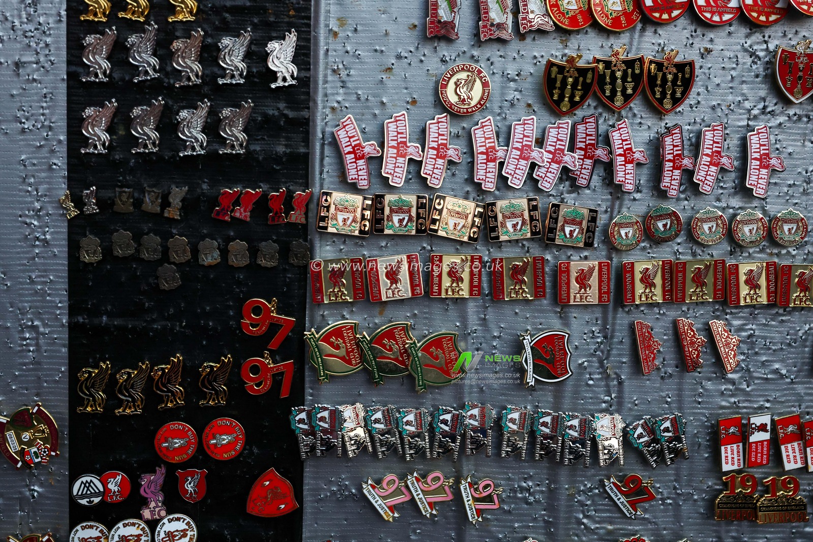 A detailed view of Liverpool badges prior to the UEFA Champions League Last 16 match Liverpool vs Paris Saint-Germain at Anfield, Liverpool, United Kingdom, 11th March 2025

(Photo by Mark Cosgrove/News Images)