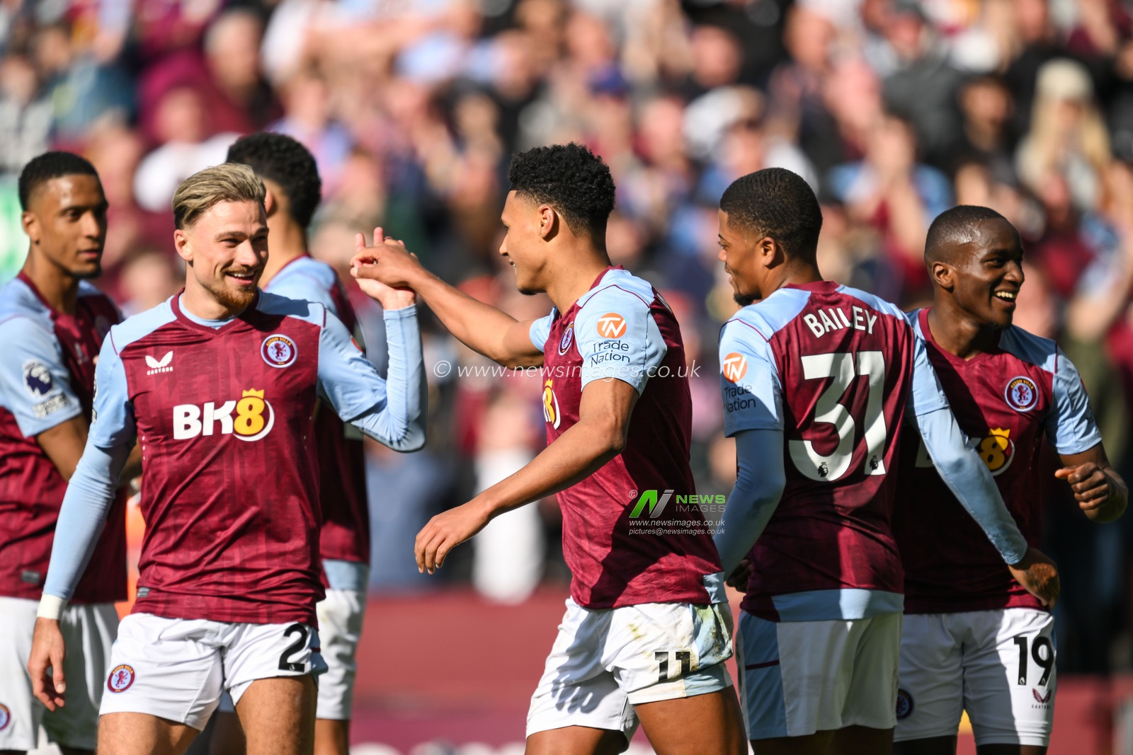 Ollie Watkins of Aston Villa celebrates his sides goal to make it 3-1 during the Premier League match Aston Villa vs Bournemouth at Villa Park, Birmingham, United Kingdom, 21st April 2024

(Photo by Craig Thomas/News Images)