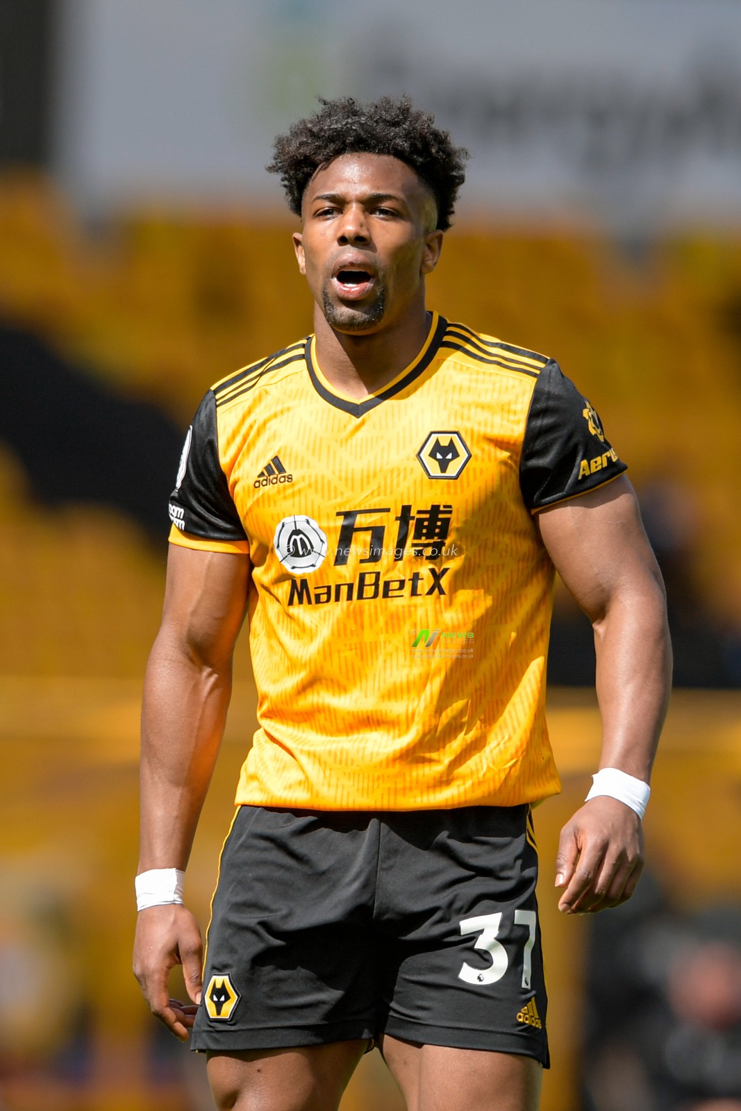 Adama Traore #37 of Wolverhampton Wanderers in action during the game