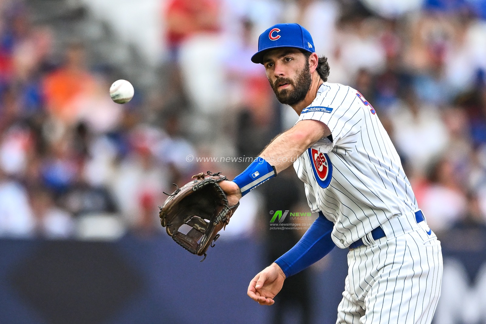 Dansby Swanson #7 of the Chicago Cubs during the 2023 MLB London Series match St. Louis Cardinals vs Chicago Cubs at London Stadium, London, United Kingdom, 24th June 2023

(Photo by Craig Thomas/News Images)