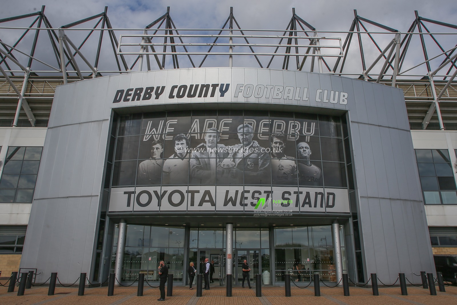 A general view outside of Pride Park Stadium, home of Derby County ahead of the Carabao Cup match Derby County vs Blackpool at Pride Park Stadium, Derby, United Kingdom, 8th August 2023

(Photo by Gareth Evans/News Images)