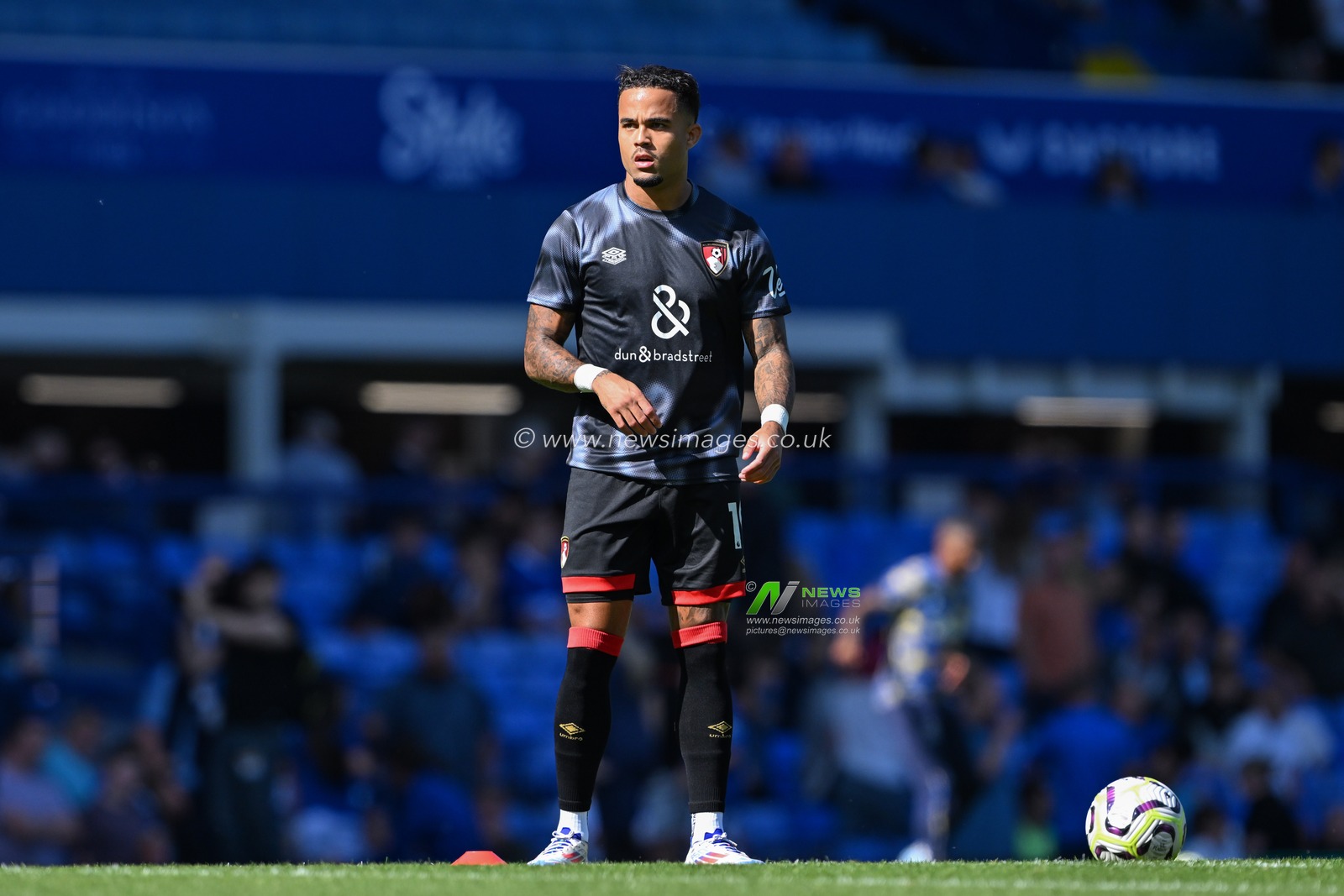 Justin Kluivert of Bournemouth warms up ahead of the Premier League match Everton vs Bournemouth at Goodison Park, Liverpool, United Kingdom, 31st August 2024

(Photo by Cody Froggatt/News Images)