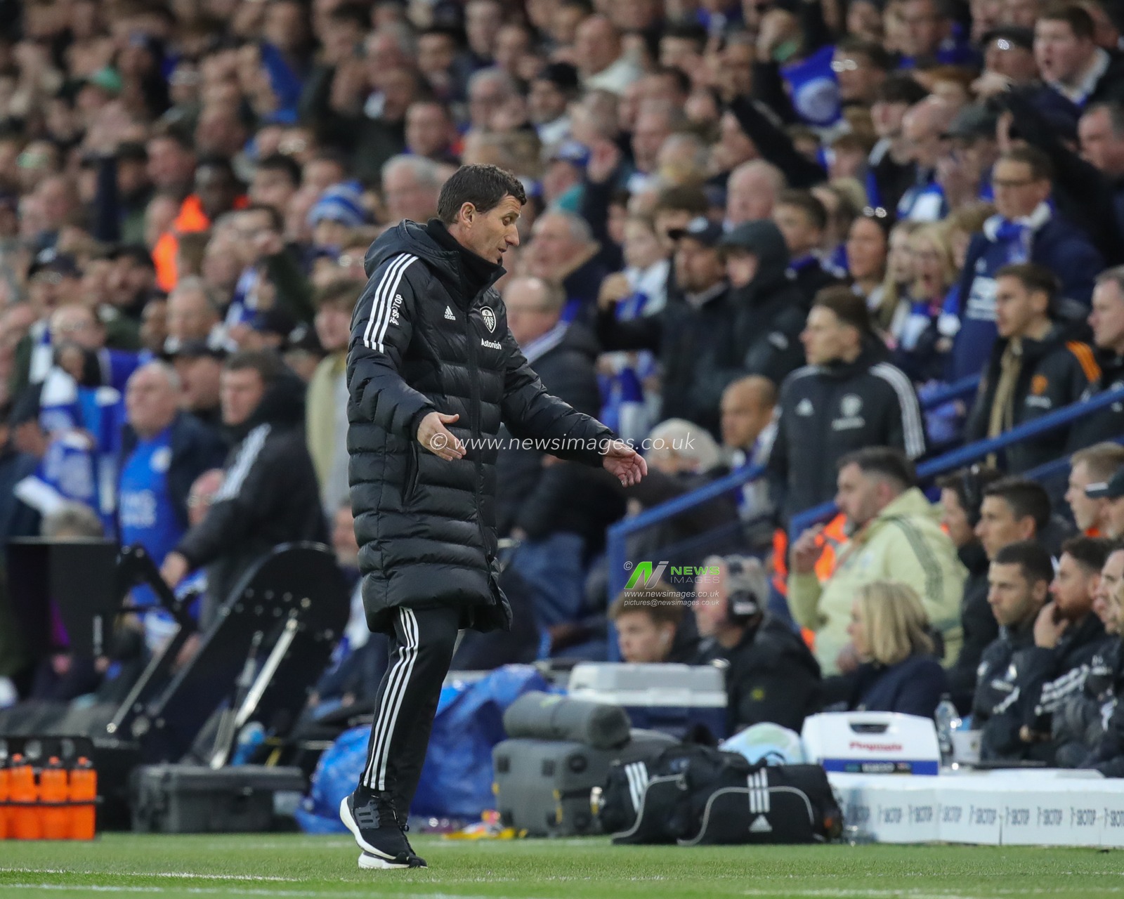 Javi Gracia manager of Leeds United reacts during the Premier League match Leeds United vs Leicester City at Elland Road, Leeds, United Kingdom, 25th April 2023

(Photo by James Heaton/News Images)