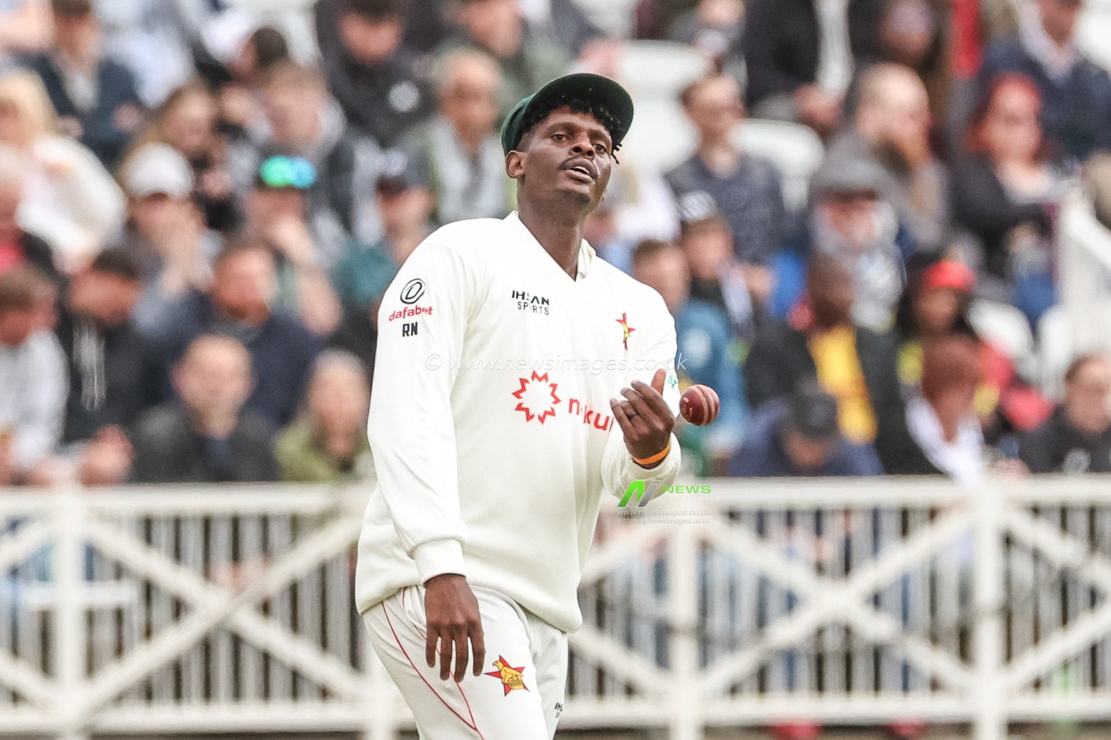Richard Ngarava of Zimbabwe during the Rothesay Test Match Day 1 England vs Zimbabwe at Trent Bridge, Nottingham, United Kingdom, 22nd May 2025

(Photo by Mark Cosgrove/News Images)