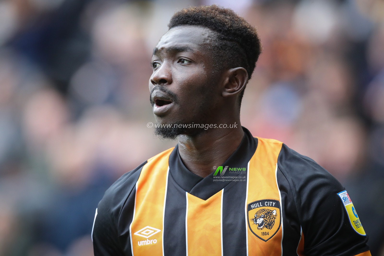 Adama TraorÃ© #18 of Hull City during the Sky Bet Championship match Hull City vs Watford at MKM Stadium, Hull, United Kingdom, 22nd April 2023

(Photo by James Heaton/News Images)