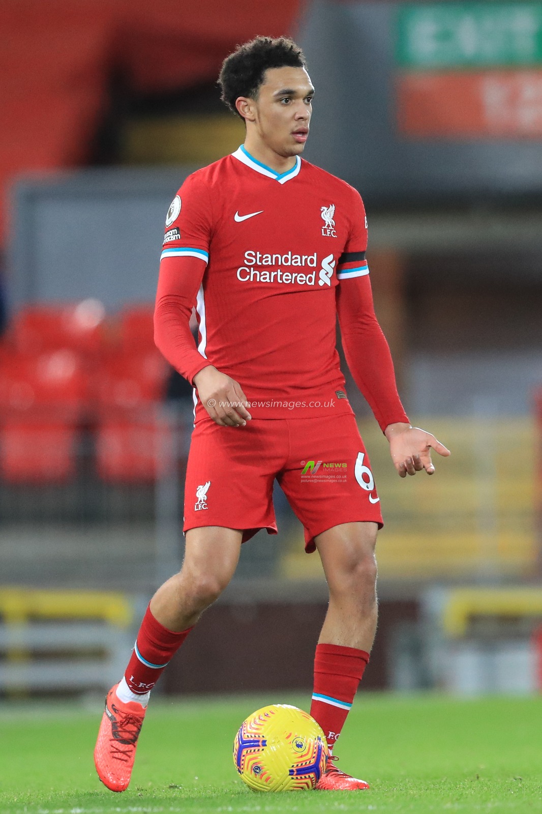 Trent Alexander-Arnold #66 of Liverpool during the game