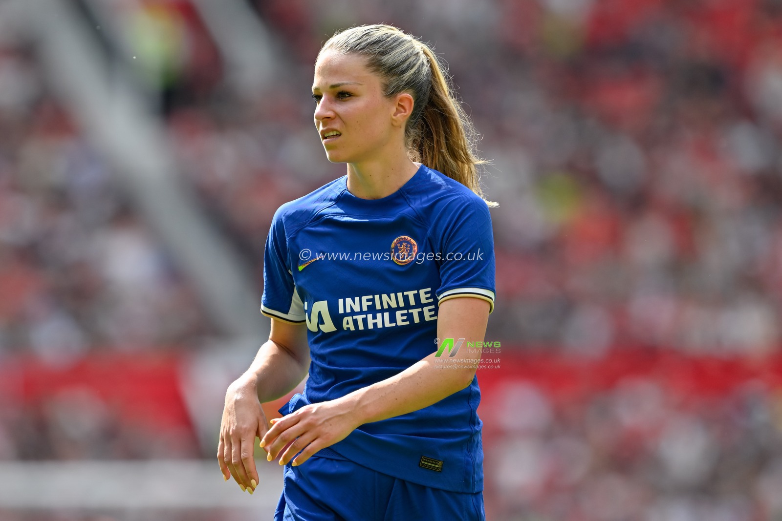 Melanie Leupolz of Chelsea Women, during the The FA Women's Super League match Manchester United Women vs Chelsea FC Women at Old Trafford, Manchester, United Kingdom, 18th May 2024

(Photo by Cody Froggatt/News Images)
