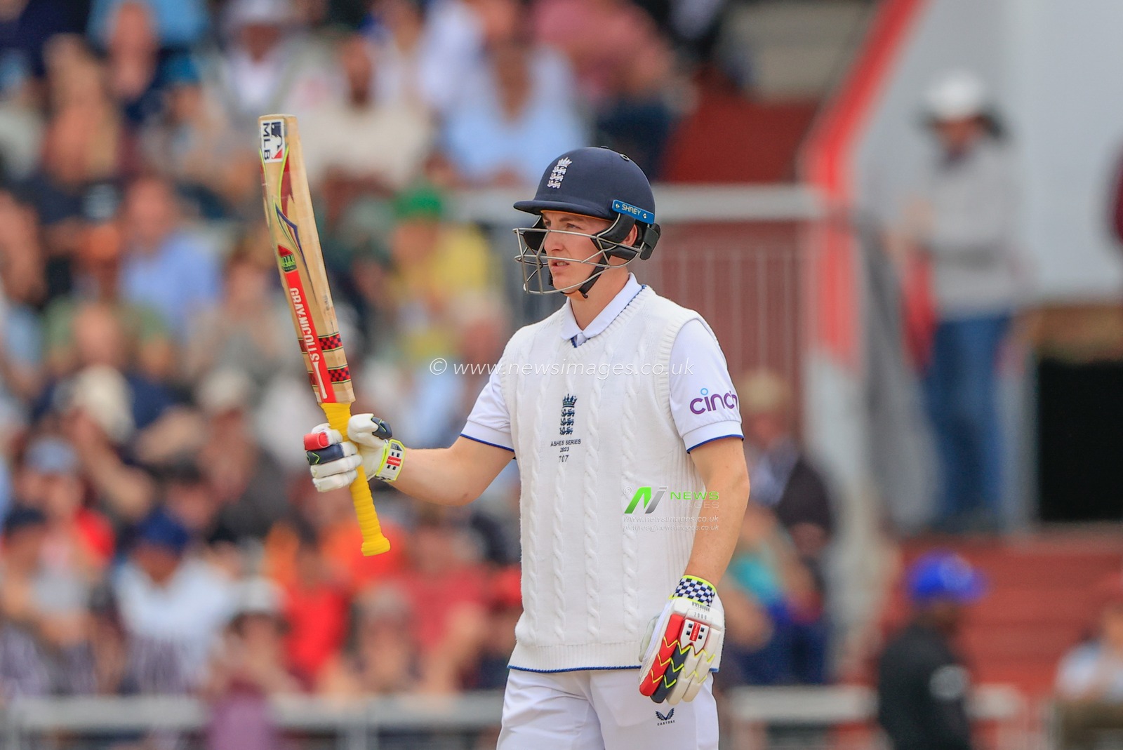 Harry Brook of England in action during the LV= Insurance Ashes Fourth Test Series Day Three Test Series match England vs Australia at Old Trafford, Manchester, United Kingdom, 21st July 2023

(Photo by Conor Molloy/News Images)