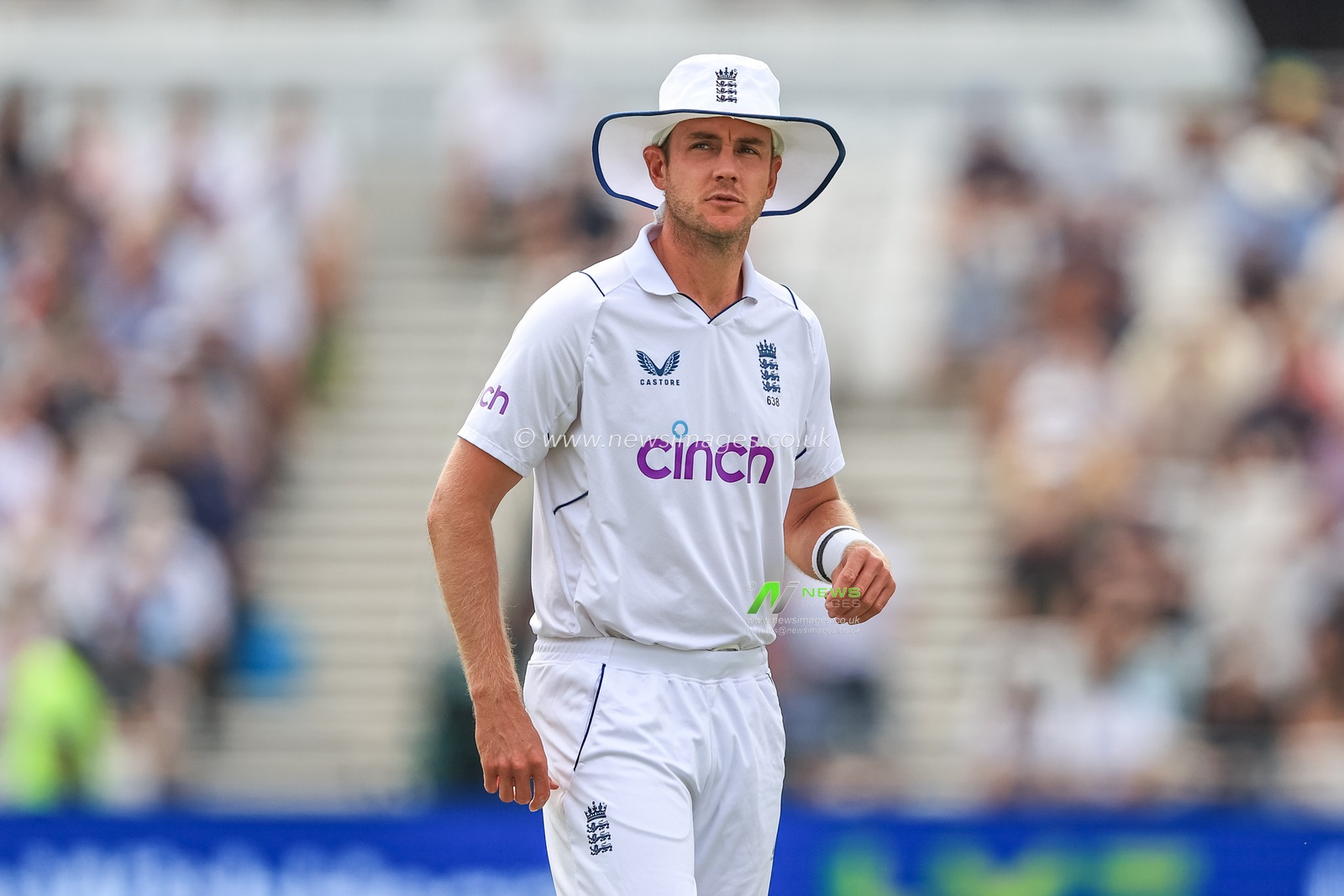 Stuart Broad of England during the game