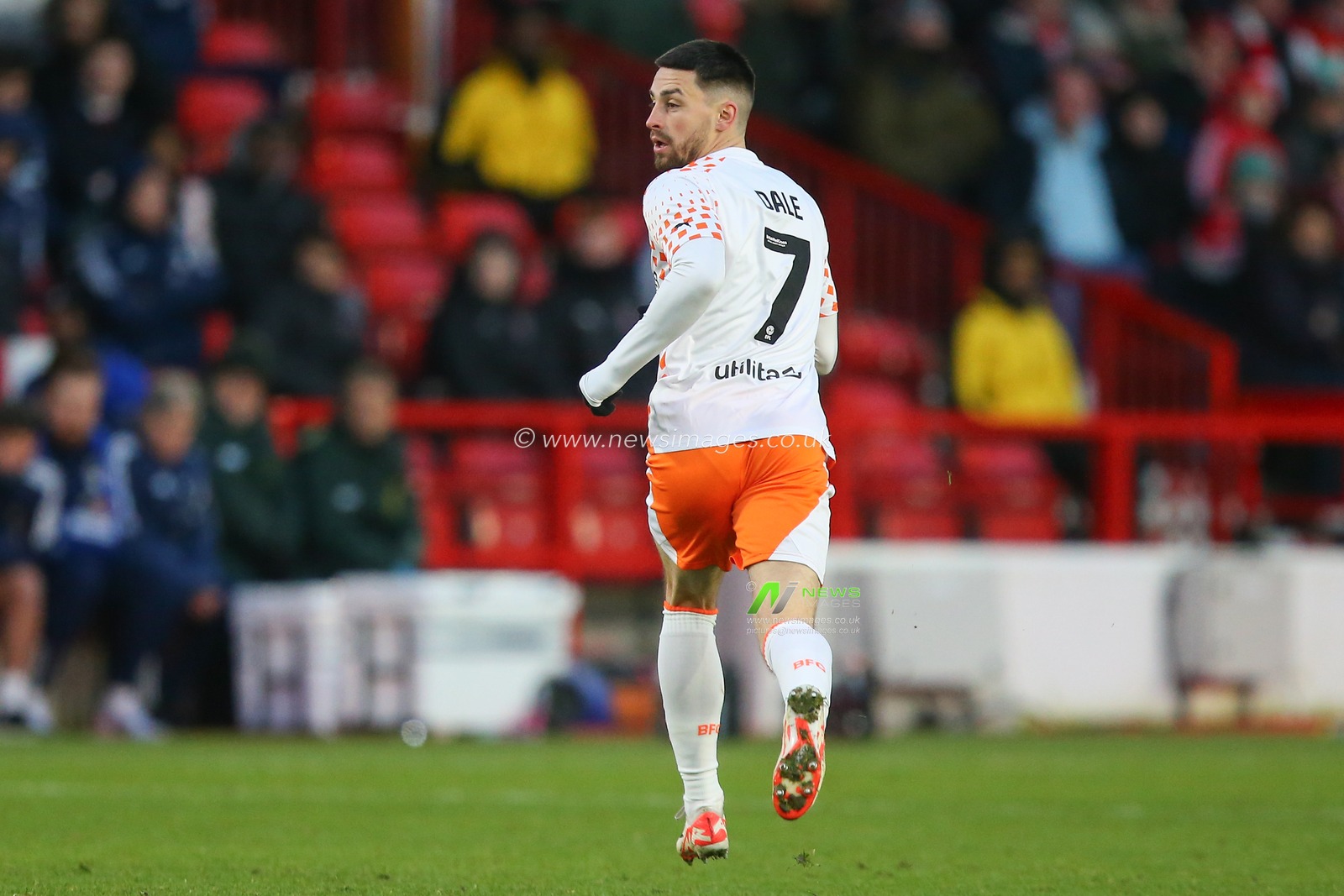 Owen Dale of Blackpool during the Emirates FA Cup Third Round match Nottingham Forest vs Blackpool at City Ground, Nottingham, United Kingdom, 7th January 2024

(Photo by Gareth Evans/News Images)
