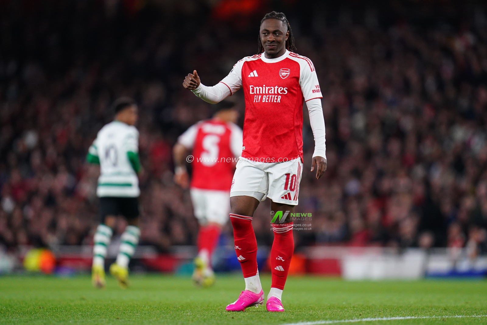 Eberechi Eze of Arsenal during the UEFA Champions League Quarter Finals match Arsenal vs Sporting CP at Arsenal stadium, London, United Kingdom on 15 April 2026

(Photo by Harvey Murphy/News Images)