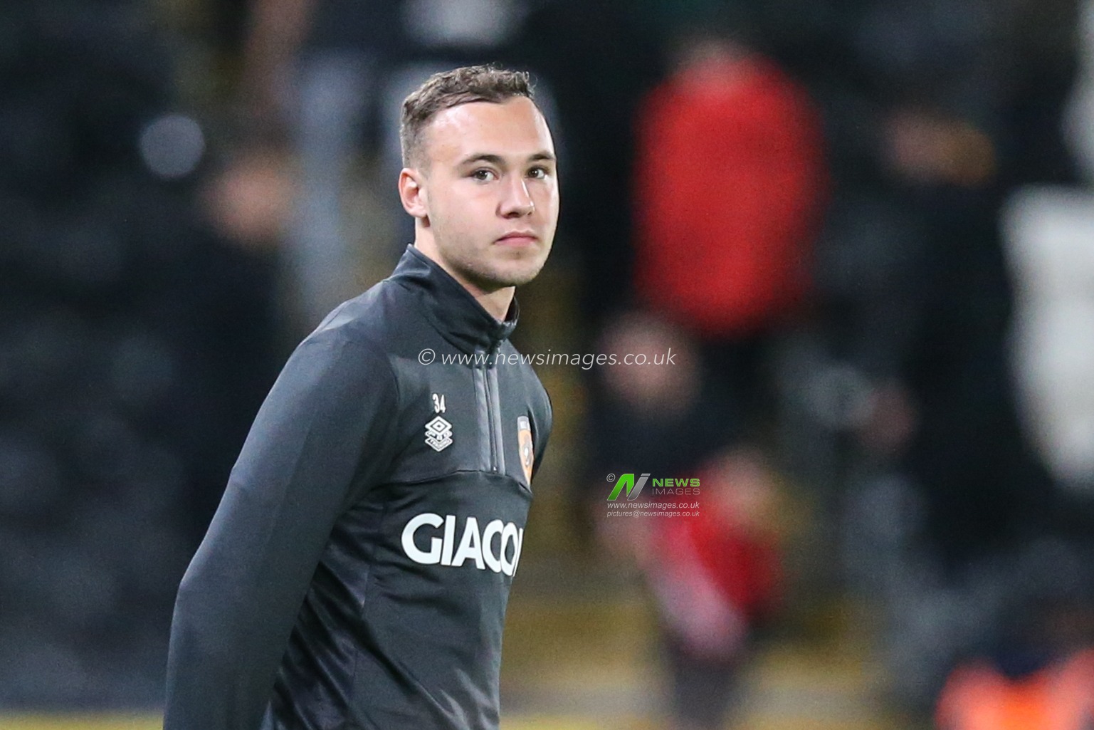 Harvey Vale #34 of Hull City comes on to the pitch after the final whistle after the Sky Bet Championship match Hull City vs Stoke City at MKM Stadium, Hull, United Kingdom, 13th September 2022

(Photo by David Greaves/News Images)