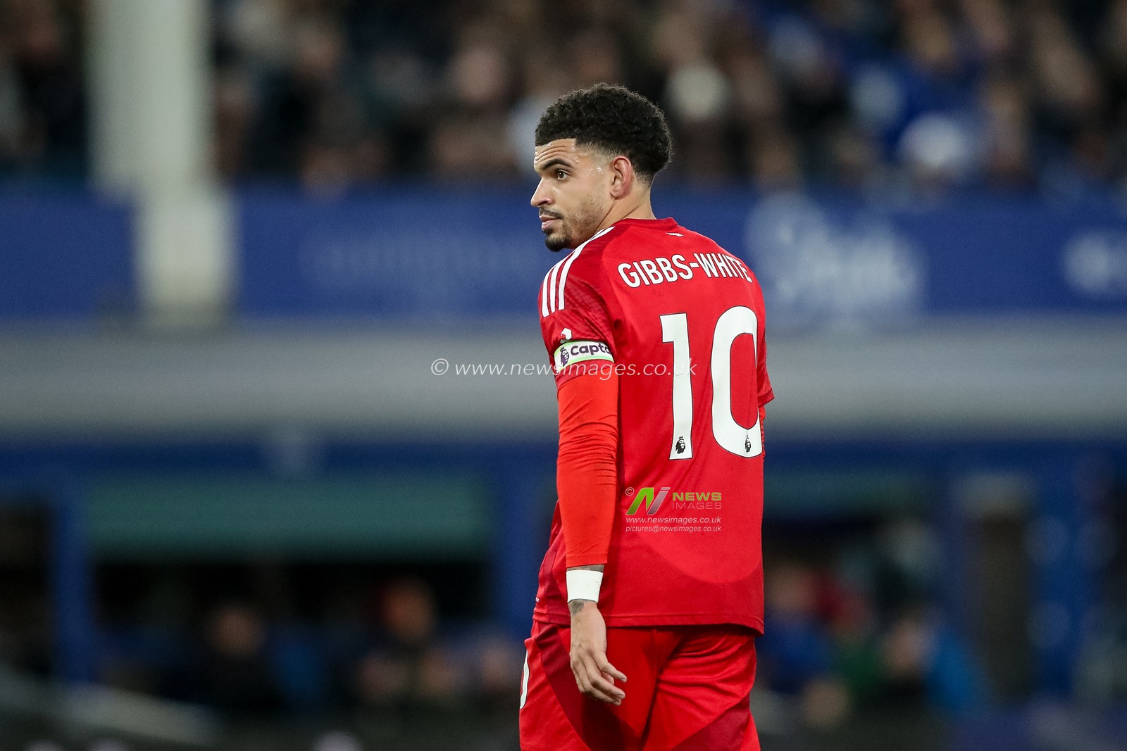 Second goal scorer Morgan Gibbs-White of Nottingham Forest during the Premier League match Everton vs Nottingham Forest at Goodison Park, Liverpool, United Kingdom, 29th December 2024

(Photo by Gareth Evans/News Images)