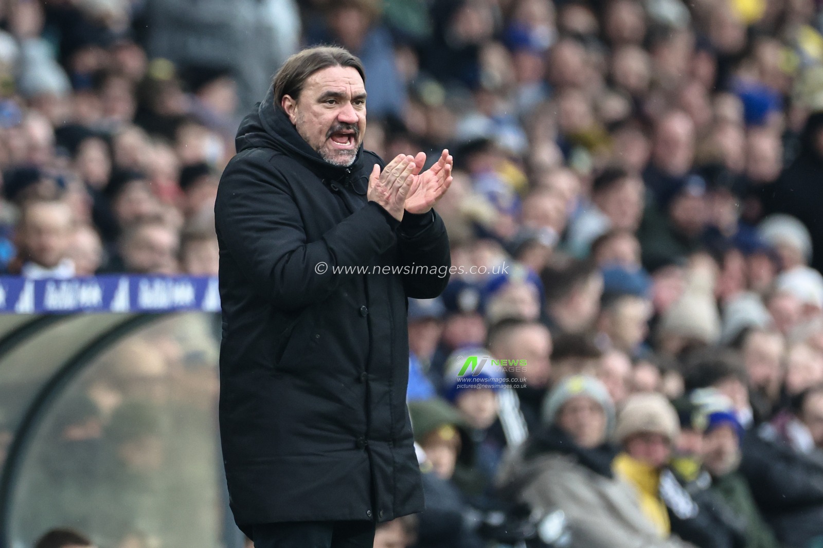 Daniel Farke manager of Leeds Unitedreacts in the technical area during the Emirates FA Cup Fourth Round match Leeds United vs Millwall at Elland Road, Leeds, United Kingdom, 8th February 2025

(Photo by Mark Cosgrove/News Images)