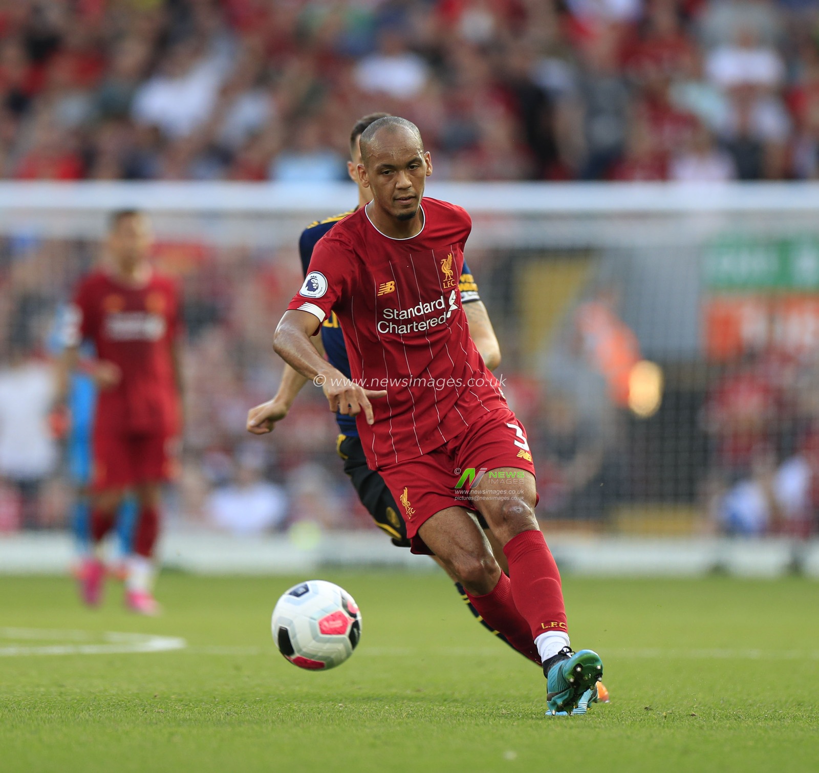 23rd August 2019 , Anfield, Liverpool, England; Premier League Football, Liverpool vs Arsenal ;   Fabinho (3) of Liverpool 

Credit: Conor Molloy/News Images 


Premier League/EFL Football images are subject to DataCo Licence