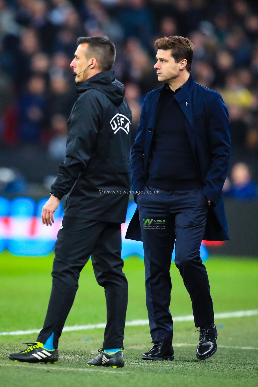 13th February 2019, Wembley Stadium, London, England; UEFA Champions League, Round of 16, Tottenham vs Borussia Dortmund ; Mauricio Pochettino manager of Tottenham watches the match from the sideline.


Credit: Georgie Kerr/News Images