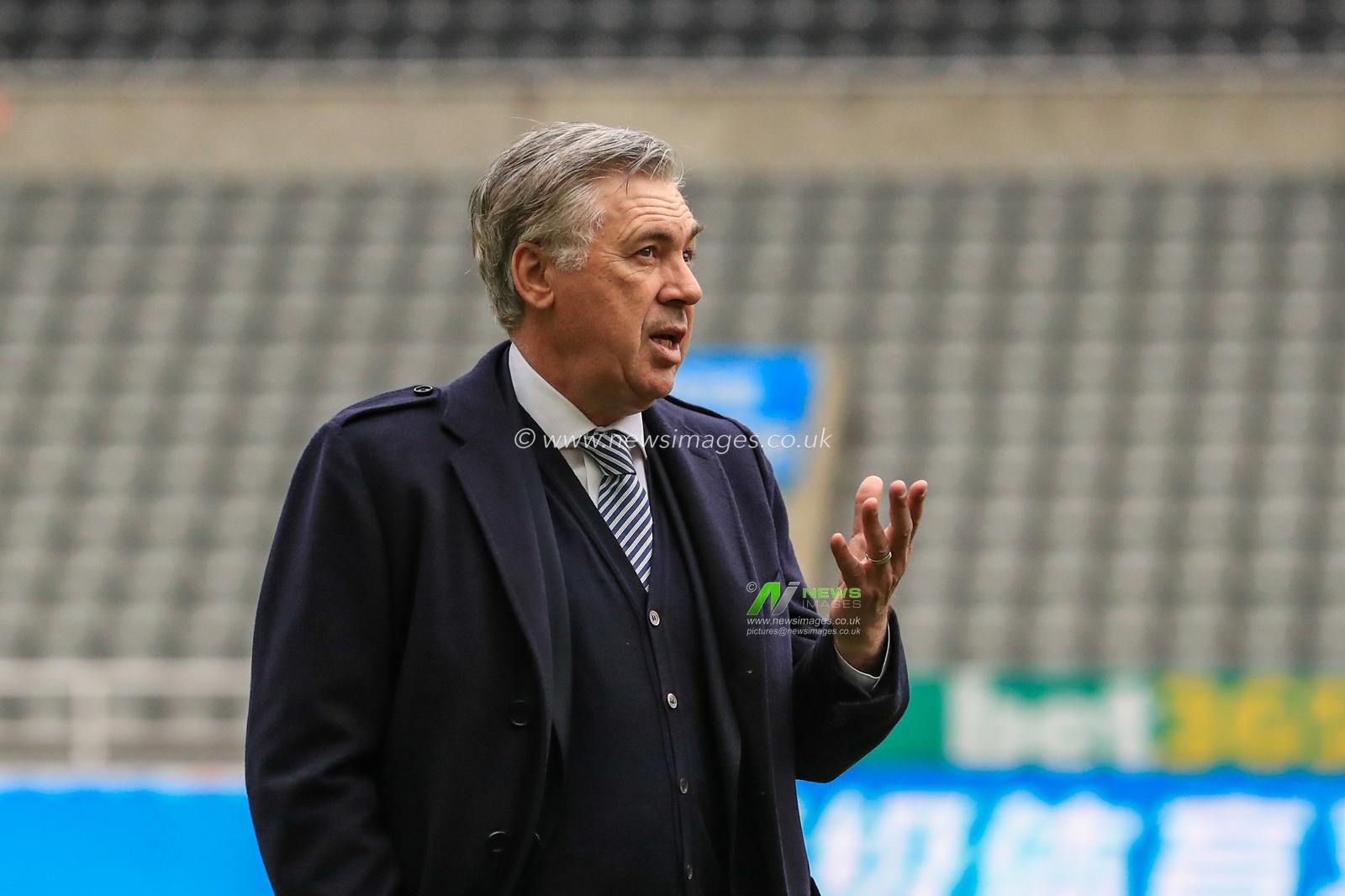 28th December 2019, St. James's Park, Newcastle, England; Premier League, Newcastle United v Everton : Carlo Ancelotti manager of Everton arrives at St Jamesâ€™s Park ahead of this afternoons game 

Credit: Mark Cosgrove/News Images