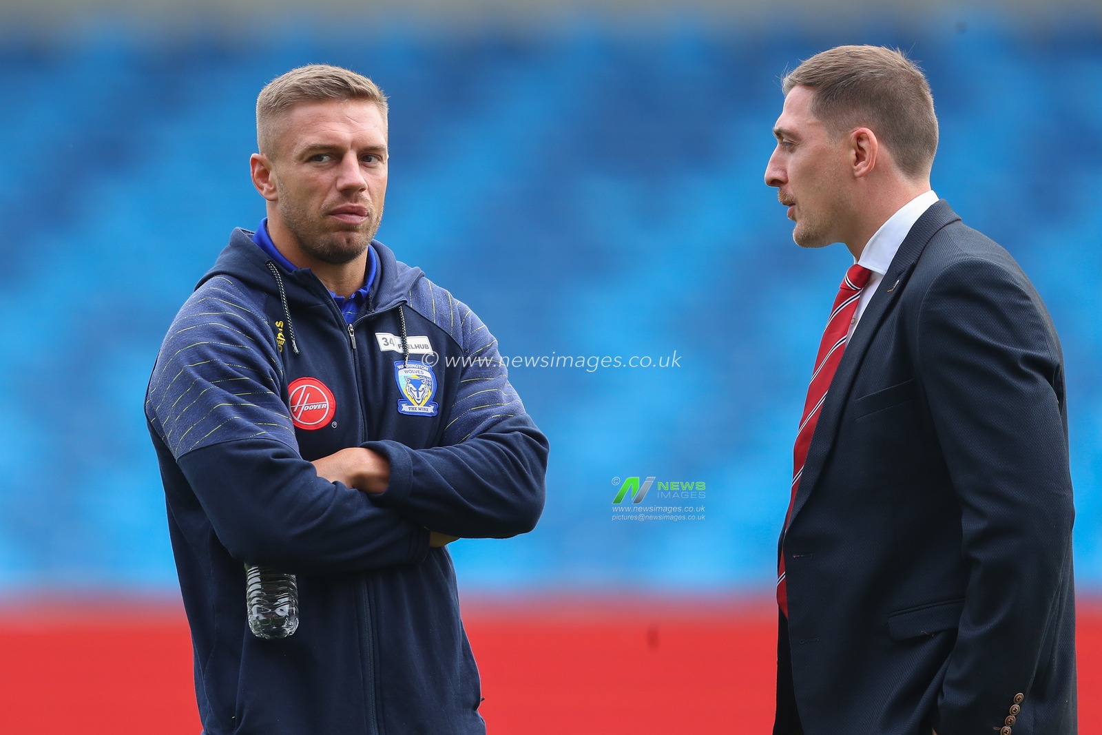 Matty Russell #34 of Warrington Wolves arrives ahead of the Betfred Super League Round 25 match Salford Red Devils vs Warrington Wolves at AJ Bell Stadium, Eccles, United Kingdom, 10th September 2023

(Photo by Gareth Evans/News Images)