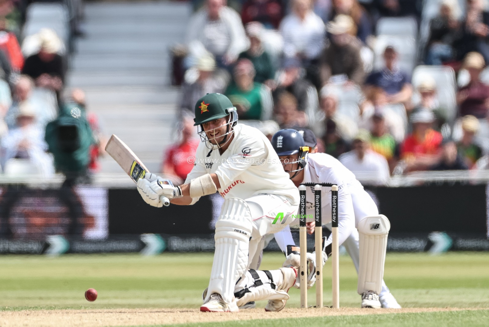 Brian Bennett of Zimbabwe sweeps the ball to the boundary for four runs during the Rothesay Test Match Day 2 England vs Zimbabwe at Trent Bridge, Nottingham, United Kingdom, 23rd May 2025

(Photo by Mark Cosgrove/News Images)