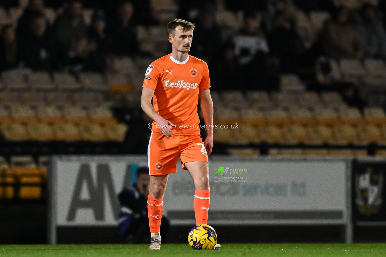 Callum Connolly of Blackpool during the Sky Bet League 1 match Port Vale vs Blackpool at Vale Park, Burslem, United Kingdom, 29th December 2023

(Photo by Craig Thomas/News Images)