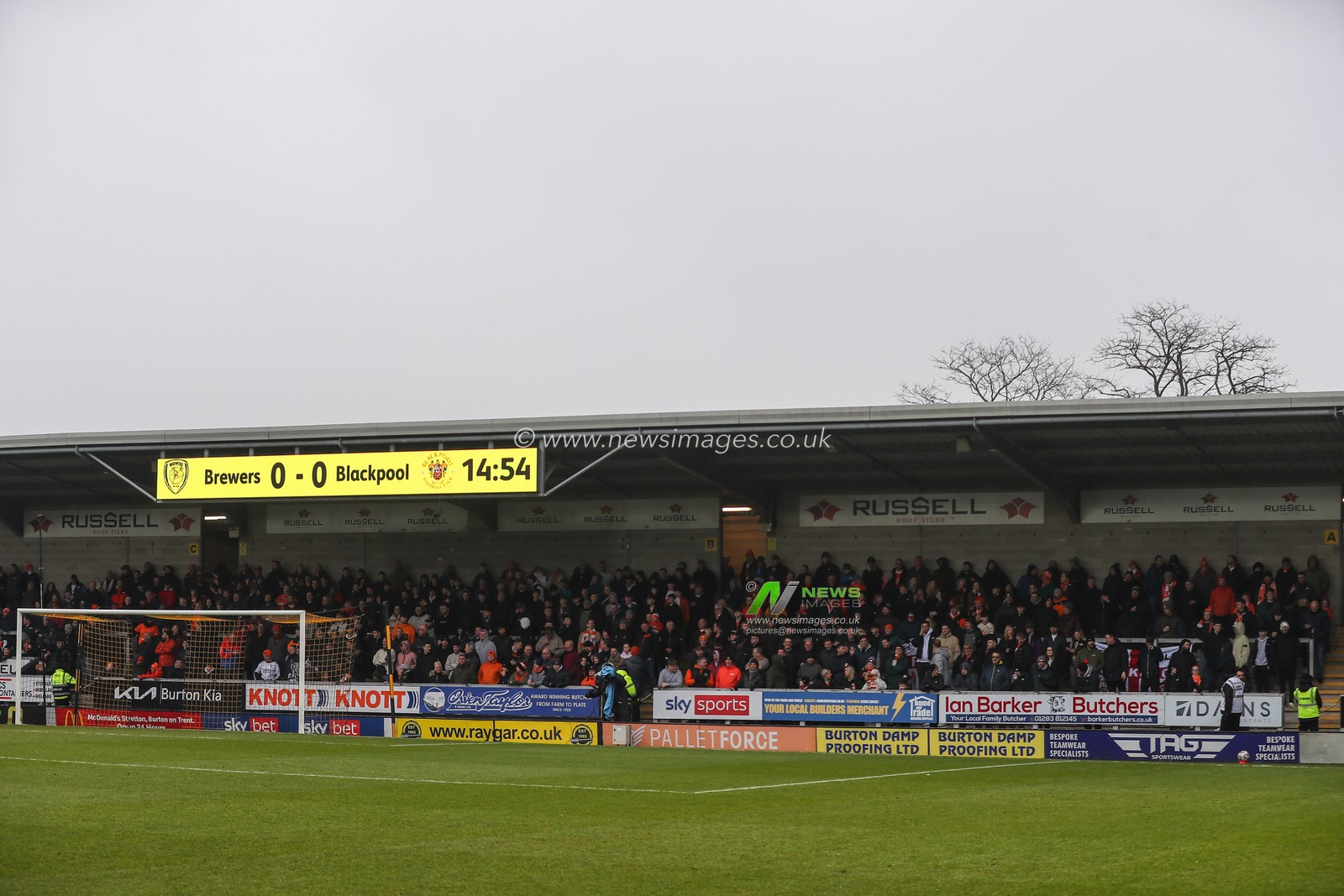 Blackpool fans during the Sky Bet League 1 match Burton Albion vs Blackpool at Pirelli Stadium, Burton upon Trent, United Kingdom, 8th February 2025

(Photo by Gareth Evans/News Images)
