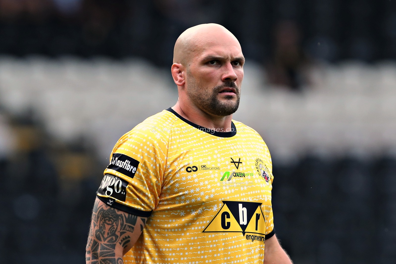 George Griffin of Castleford Tigers before the Betfred Super League Round 14 Hull FC vs Castleford Tigers at MKM Stadium, Hull, United Kingdom, 13th June 2025(Photo by Sam Eaden/News Images)