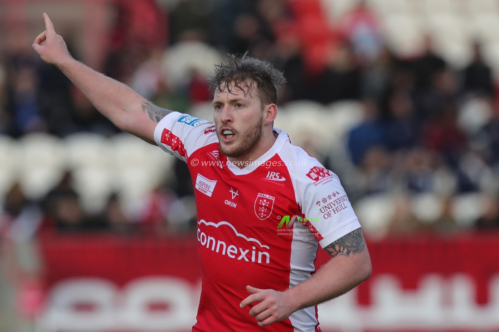 Jordan Abdull #7 of Hull KR reacts during the Rugby League Pre Season match Hull KR vs Leeds Rhinos at Sewell Group Craven Park, Kingston upon Hull, United Kingdom, 5th February 2023

(Photo by James Heaton/News Images)
