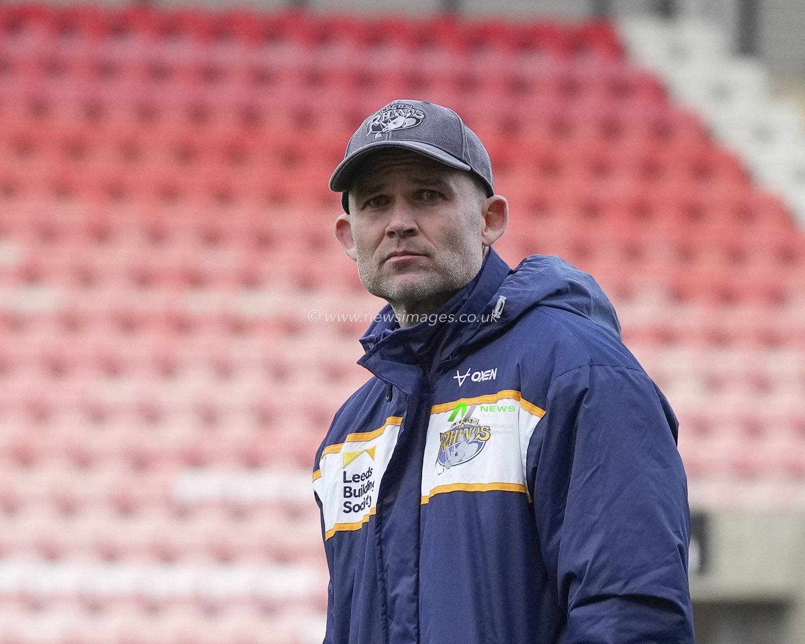 Rohan Smith Head Coach of Leeds Rhinos inspects the pitch before the Betfred Super League Round 10 match Leigh Leopards vs Leeds Rhinos at Leigh Sports Village, Leigh, United Kingdom, 21st April 2023

(Photo by Steve Flynn/News Images)