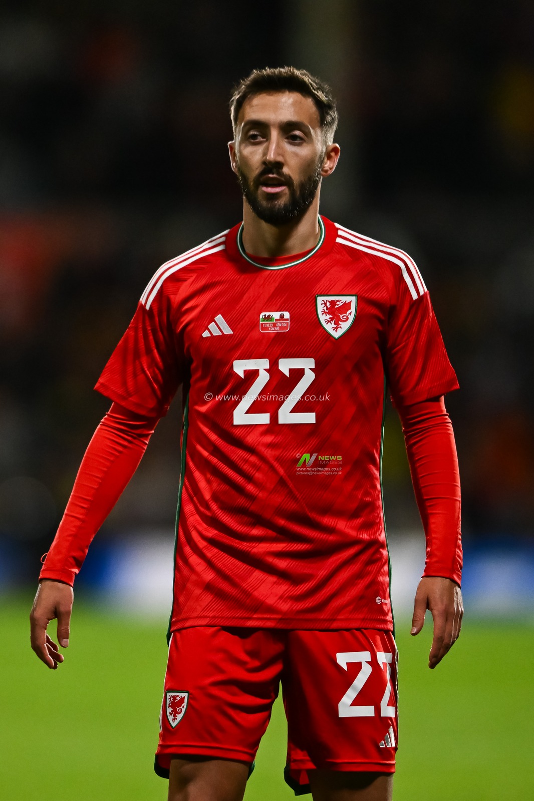 Josh Sheehan of Wales during the International Friendly match Wales vs Gibraltar at SToK Cae Ras, Wrexham, United Kingdom, 11th October 2023

(Photo by Craig Thomas/News Images)