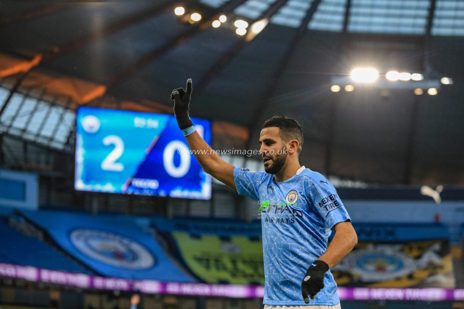 Riyad Mahrez #26 of Manchester City during the game