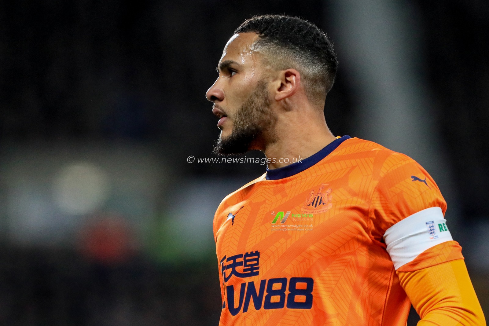 3rd March 2020, The Hawthorns, West Bromwich, England; Emirates FA Cup 5th Round, West Bromwich Albion v Newcastle United : Jamaal Lascelles (6) of Newcastle United during the game